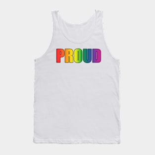 Rainbow Flag 'PROUD' Tank Top